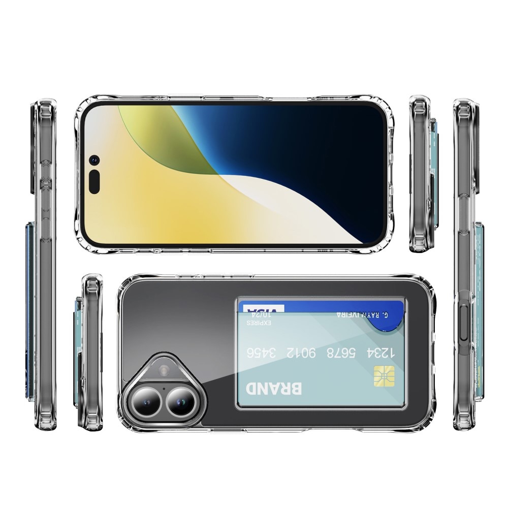 Hybridcase met Cardslot iPhone 17 Transparant