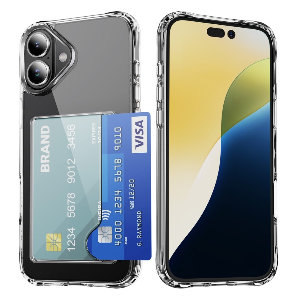 Hybridcase met Cardslot iPhone 17 Transparant