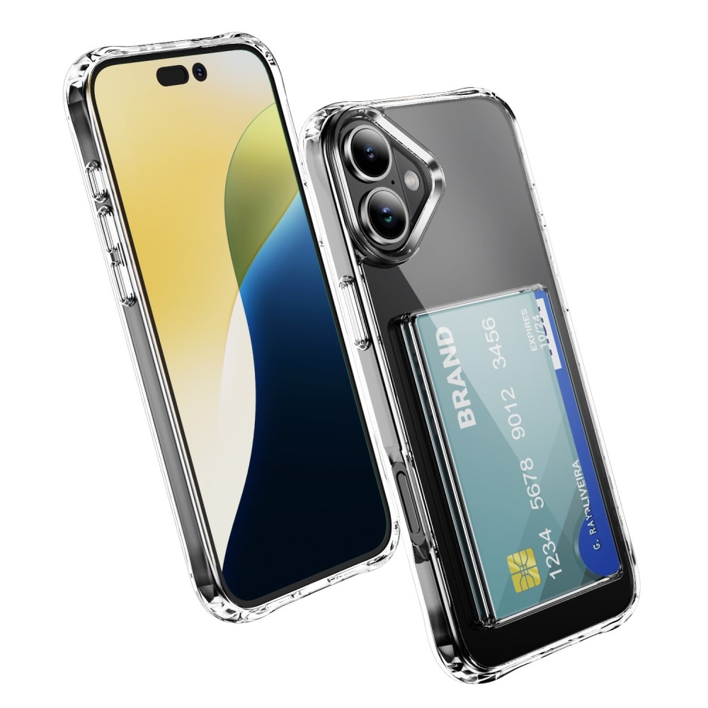 Hybridcase met Cardslot iPhone 17 Transparant