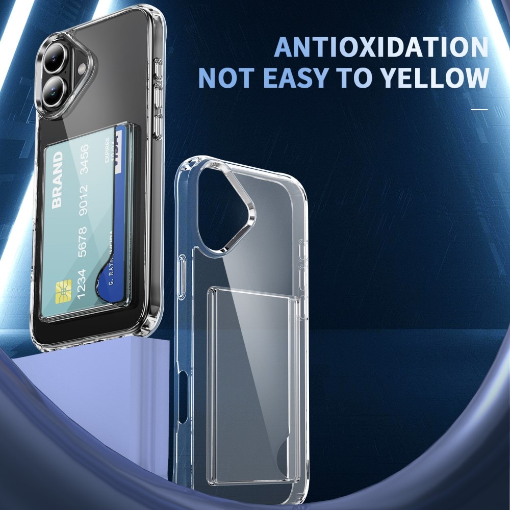 Hybridcase met Cardslot iPhone 17 Transparant