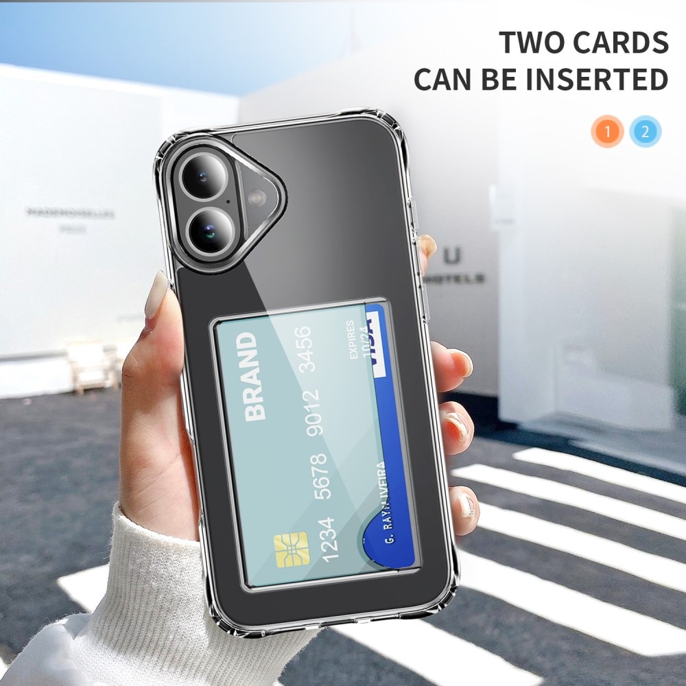 Hybridcase met Cardslot iPhone 17 Transparant