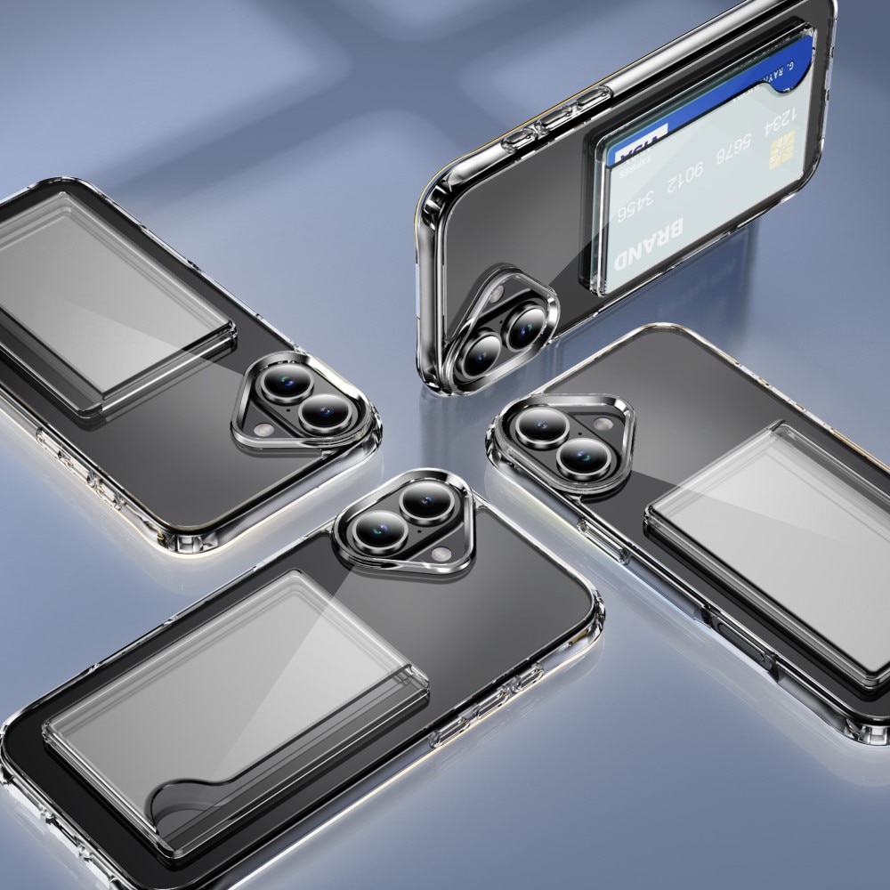 Hybridcase met Cardslot iPhone 17 Transparant
