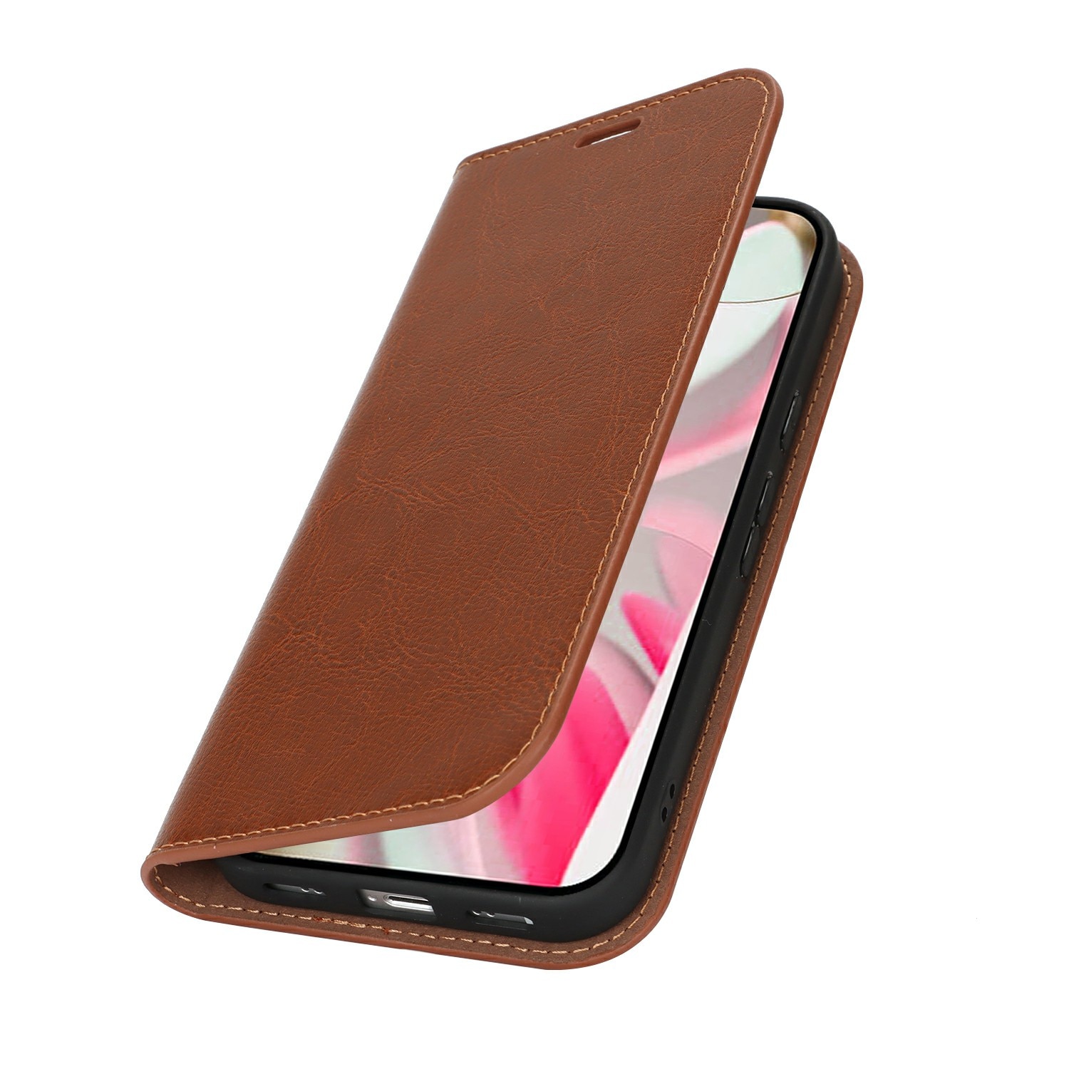 Google Pixel 10 Mobielhoesje Echt Leer Bruin