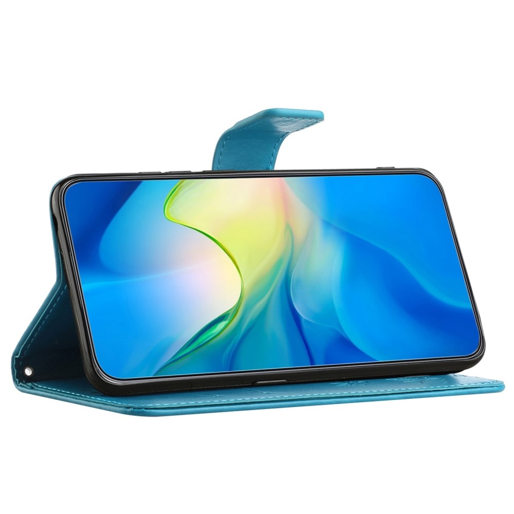 Samsung Galaxy A14 Leren vlinderhoesje Blauw
