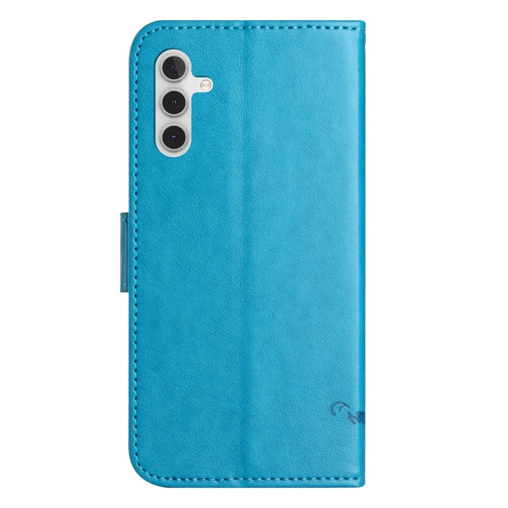 Samsung Galaxy A14 Leren vlinderhoesje Blauw