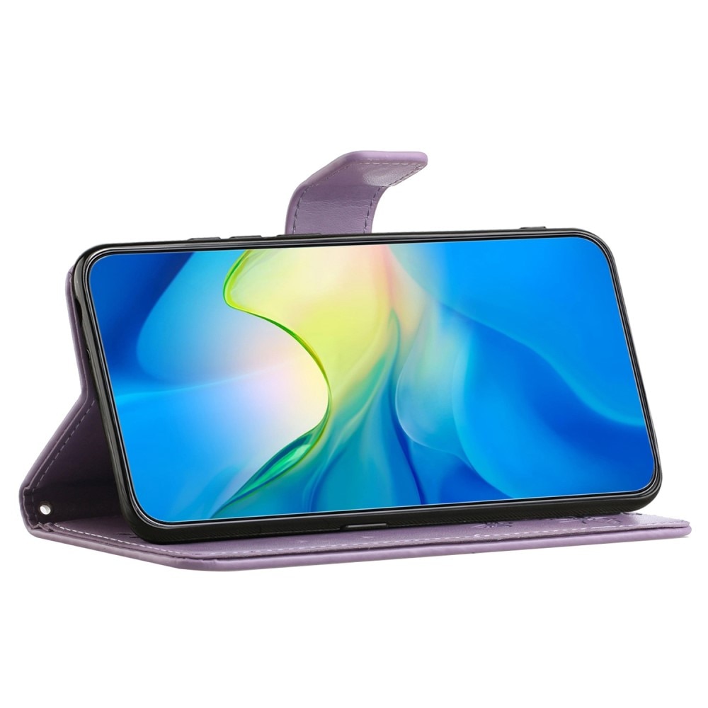 Samsung Galaxy A14 Leren vlinderhoesje Paars