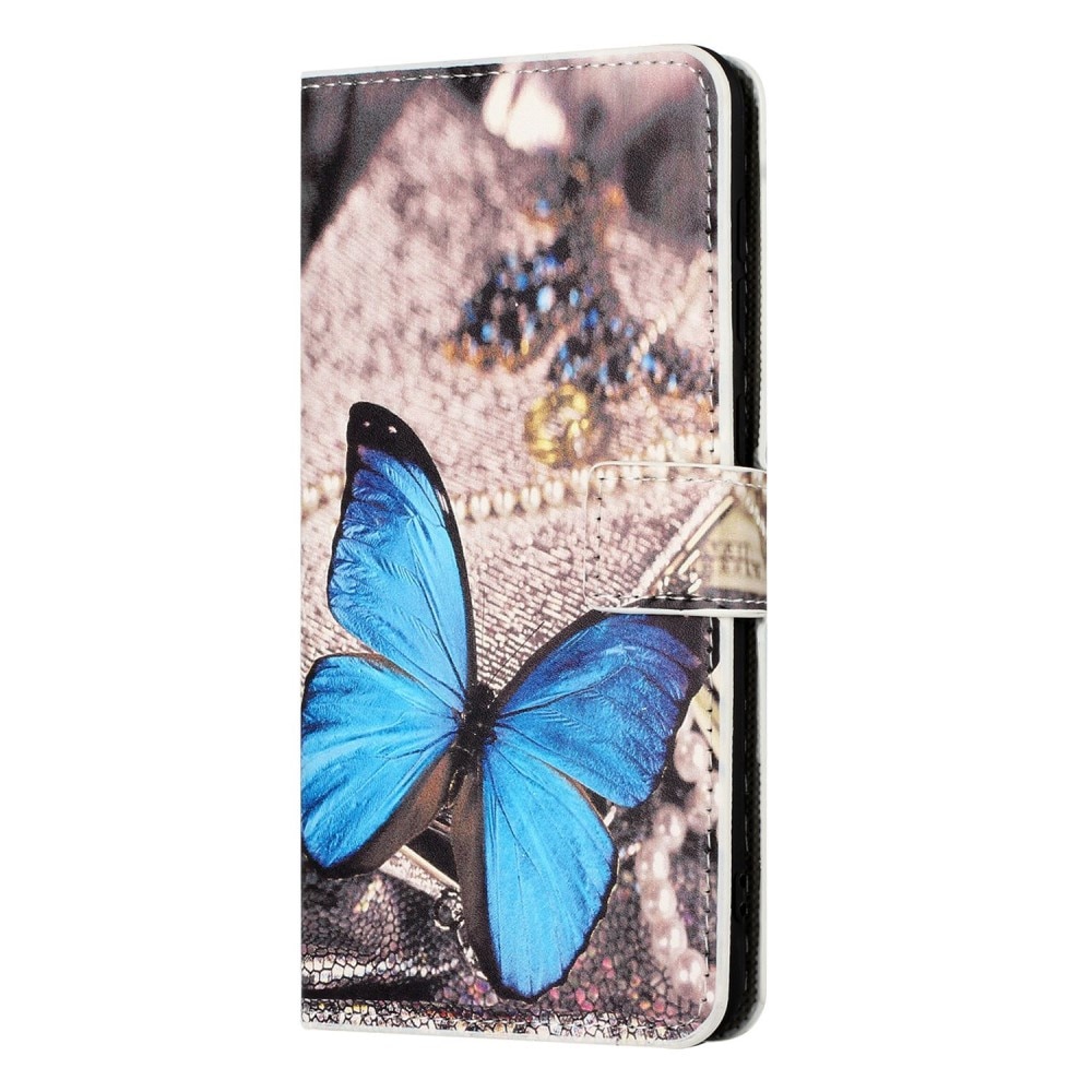 Samsung Galaxy A14 Bookcover hoesje blauwe vlinder