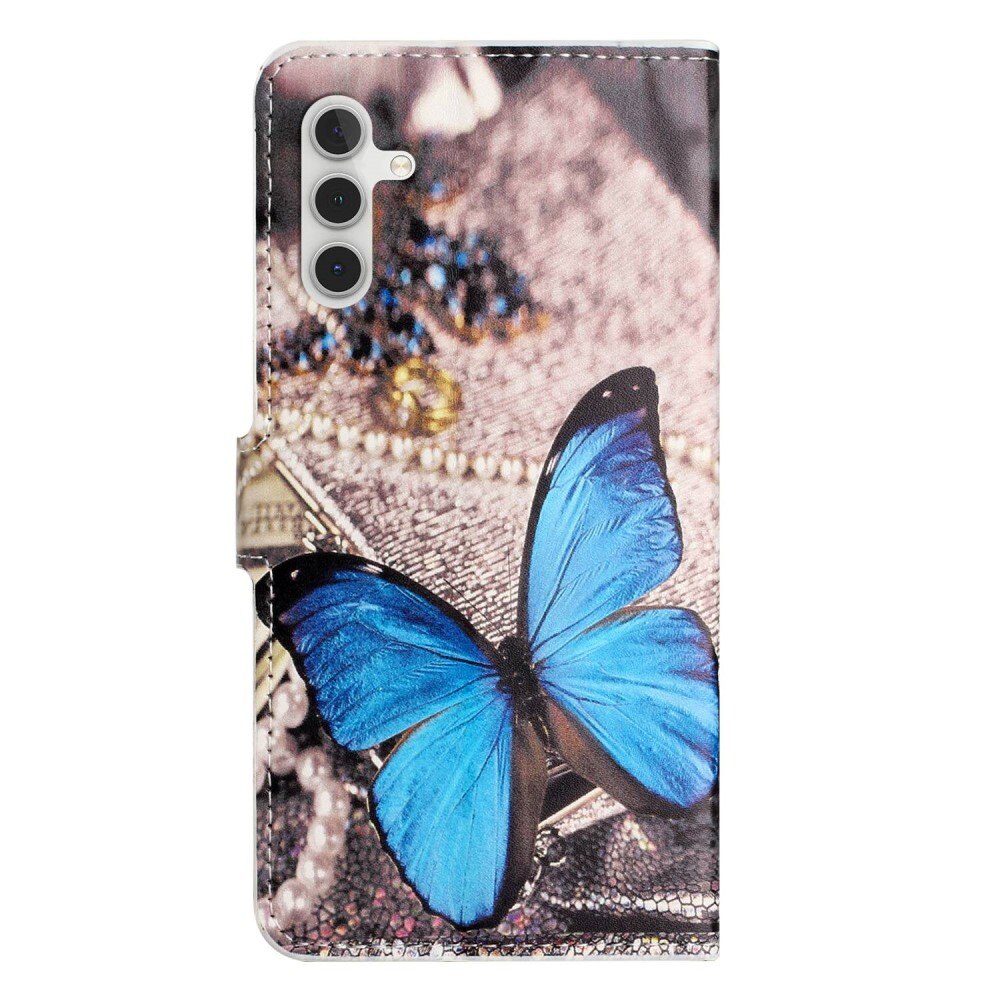 Samsung Galaxy A14 Bookcover hoesje blauwe vlinder