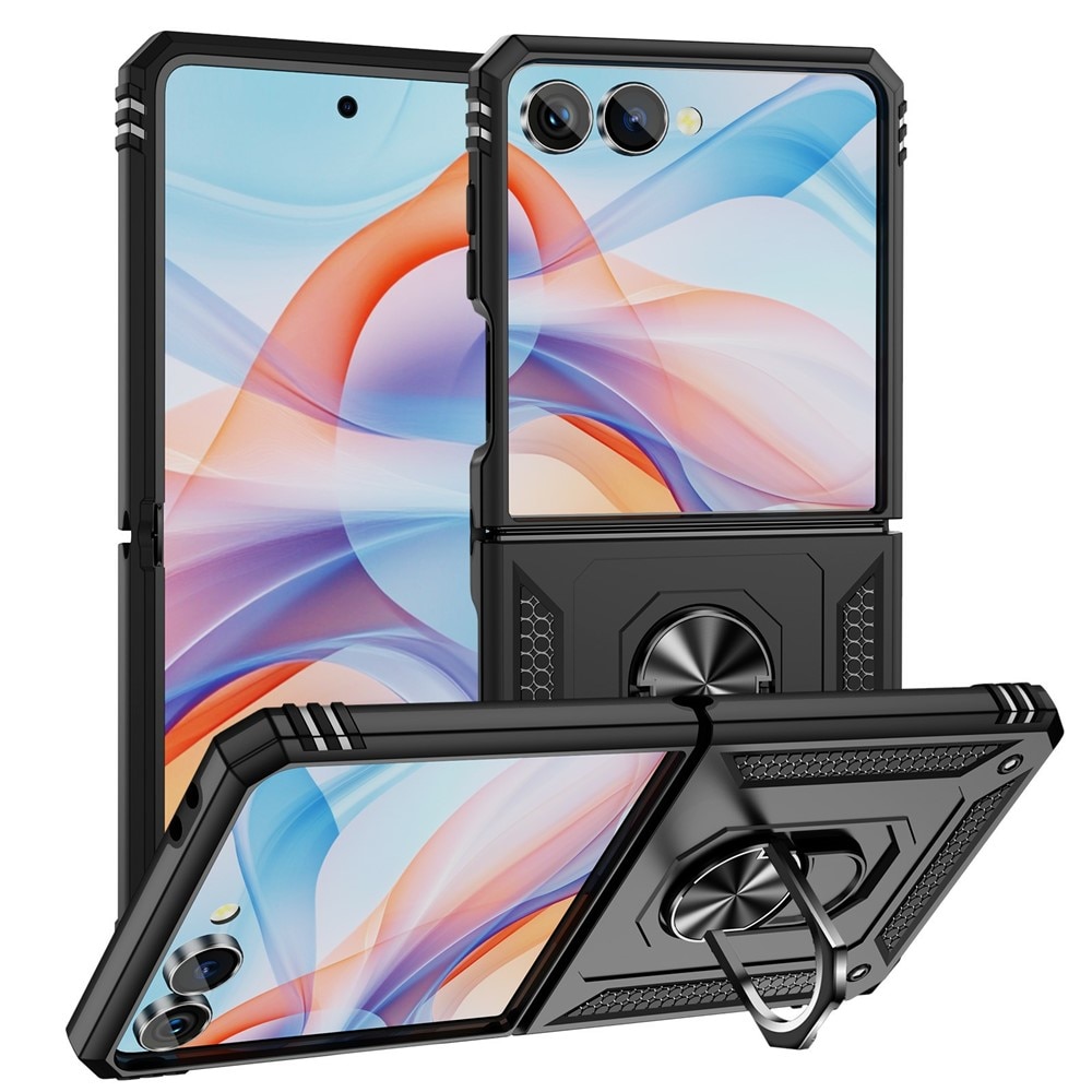 Samsung Galaxy Z Flip 7 Hybridcase Tech Ring zwart