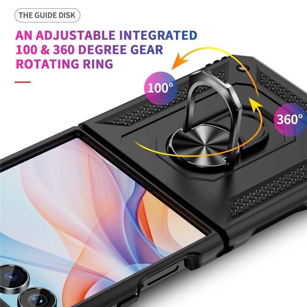 Samsung Galaxy Z Flip 7 Hybridcase Tech Ring zwart