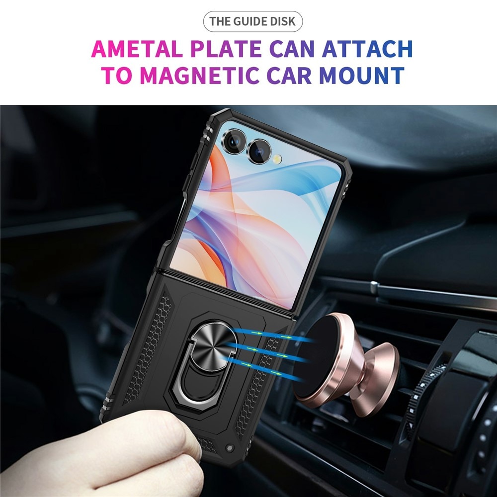 Samsung Galaxy Z Flip 7 Hybridcase Tech Ring zwart