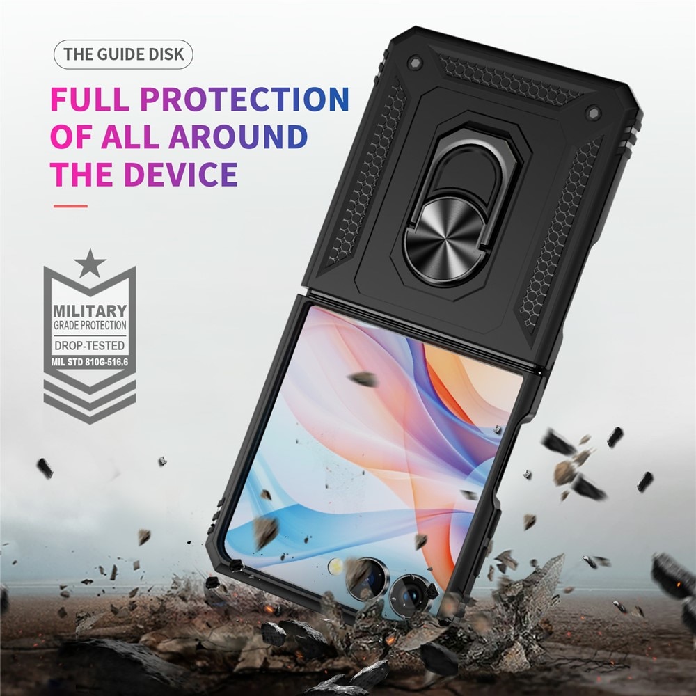 Samsung Galaxy Z Flip 7 Hybridcase Tech Ring zwart