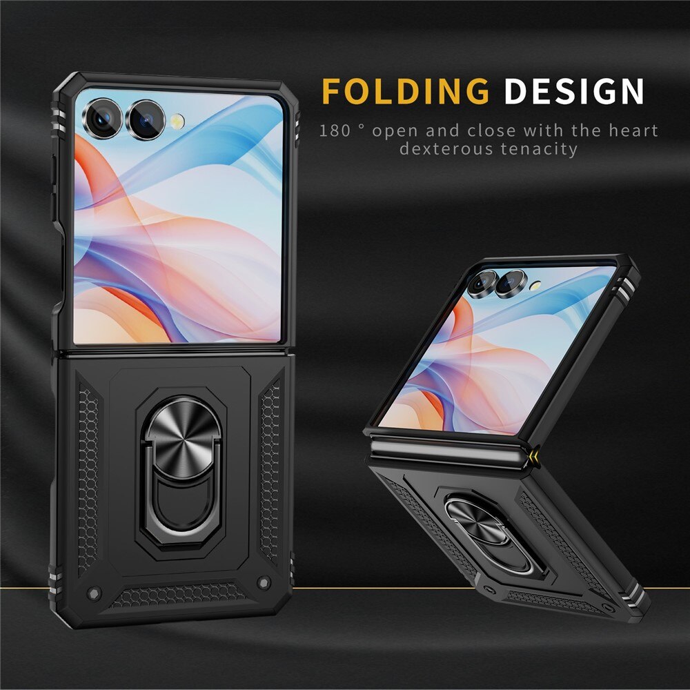 Samsung Galaxy Z Flip 7 Hybridcase Tech Ring zwart