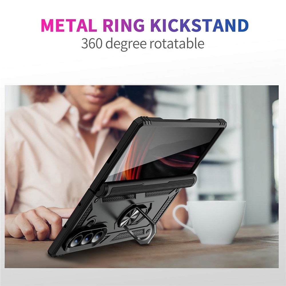 Samsung Galaxy Z Fold 7 Hybridcase Tech Ring zwart