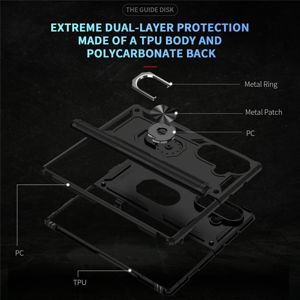 Samsung Galaxy Z Fold 7 Hybridcase Tech Ring zwart