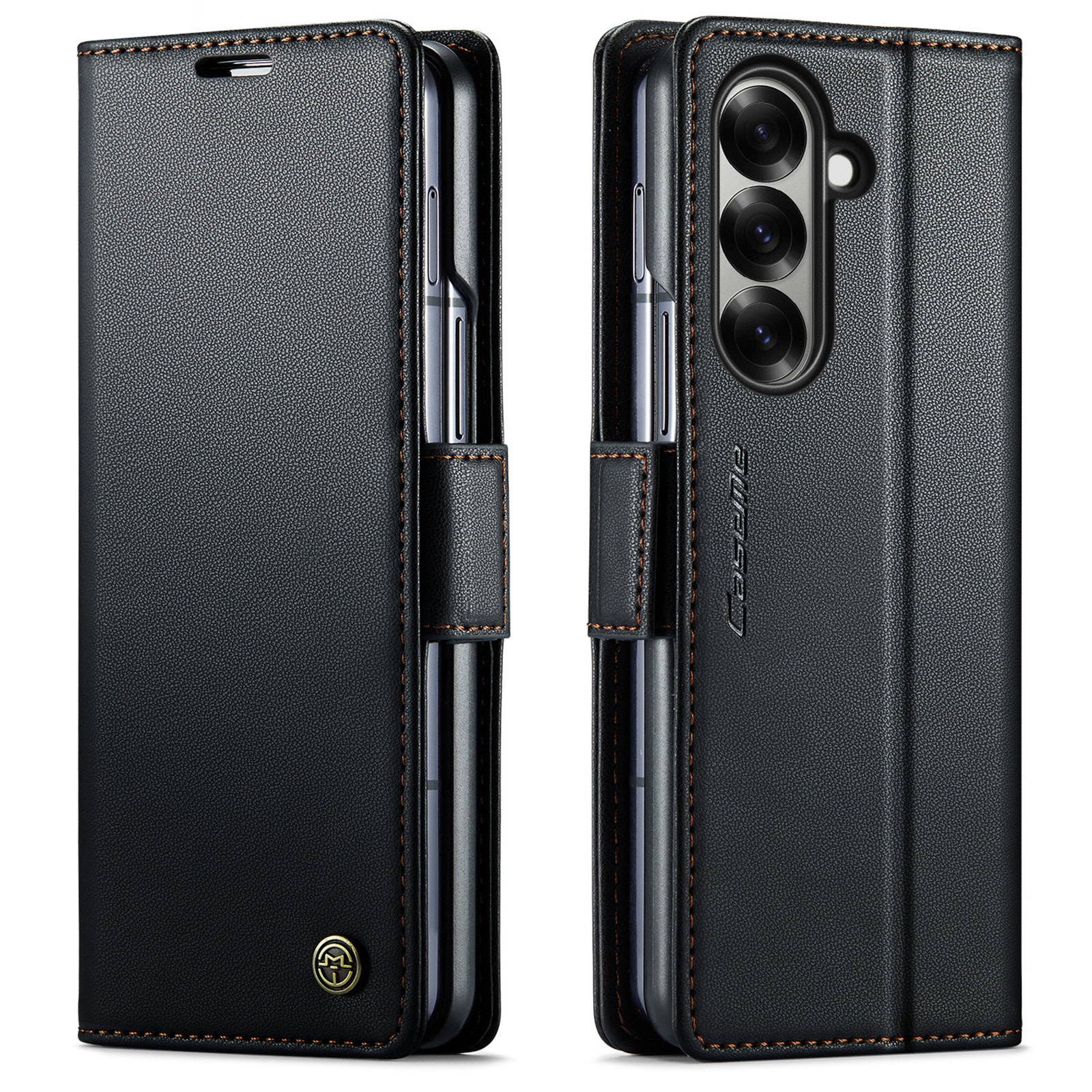 RFID blocking Slim Bookcover hoesje Samsung Galaxy Z Fold 7 zwart