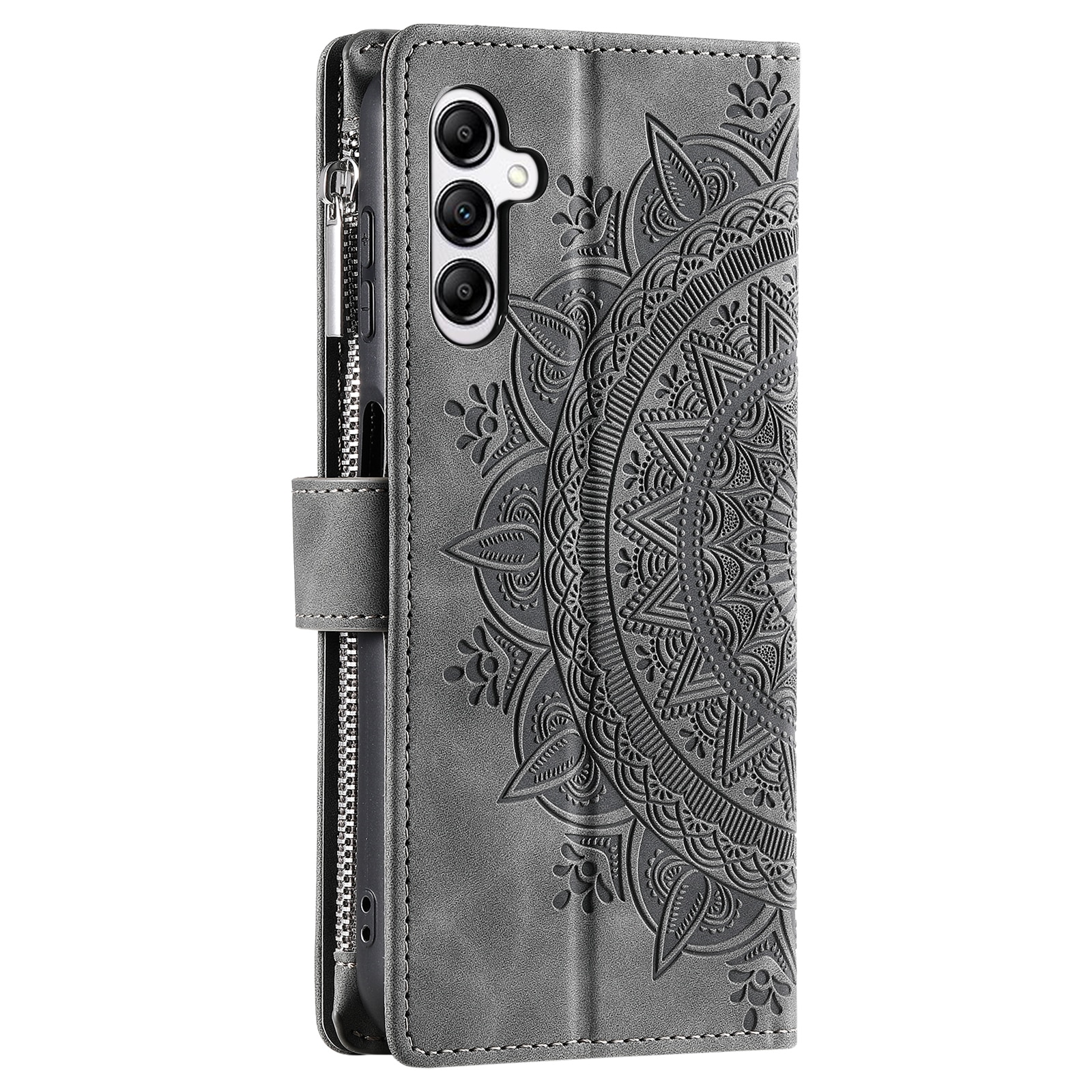 Samsung Galaxy S25 FE Portemonnee tas Mandala, Grijs