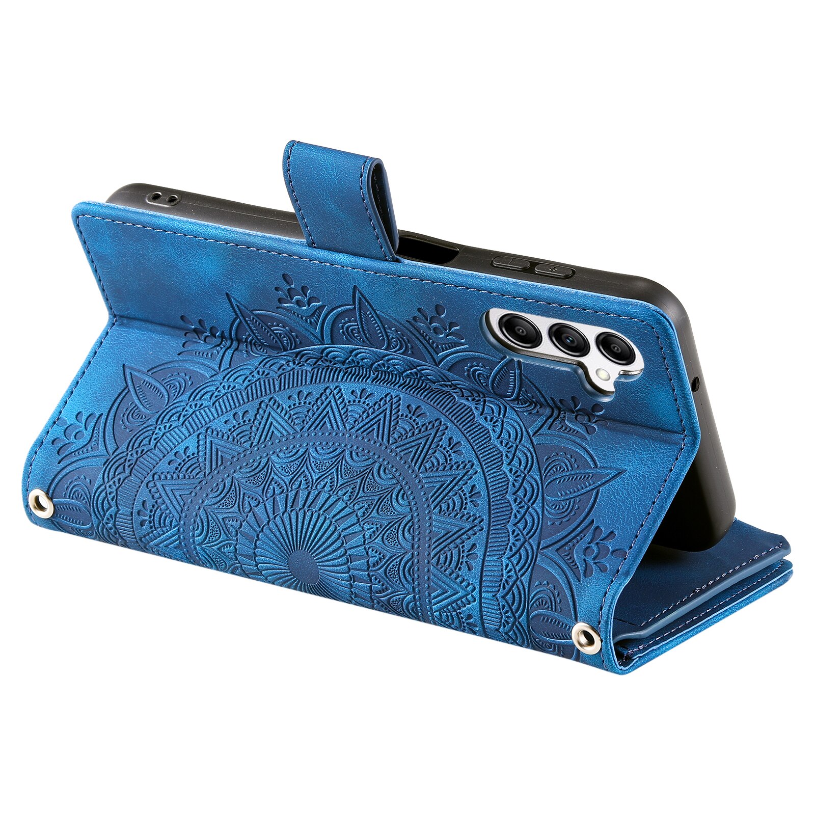 Samsung Galaxy S25 FE Portemonnee tas Mandala, Blauw