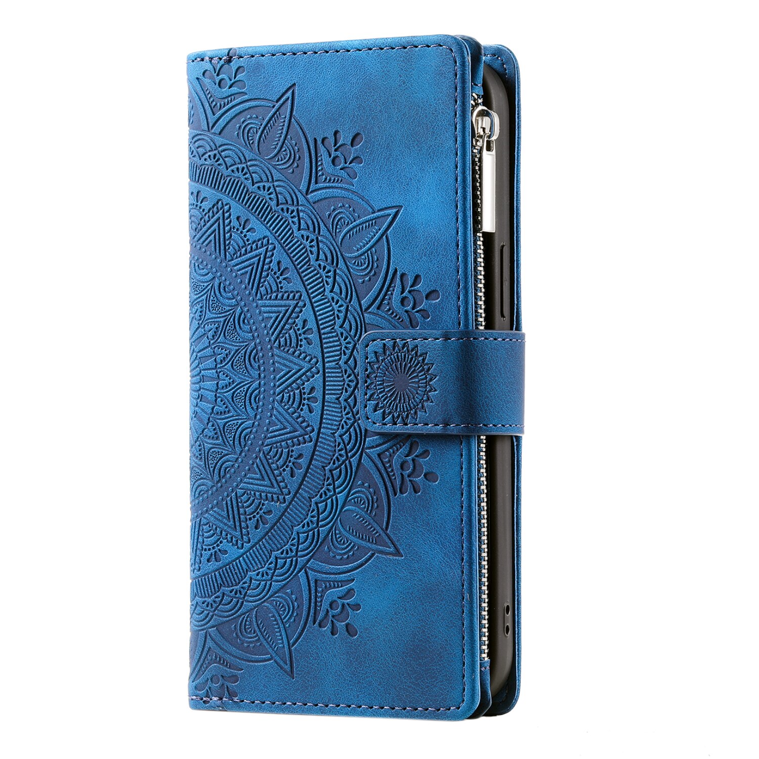 Samsung Galaxy S25 FE Portemonnee tas Mandala, Blauw