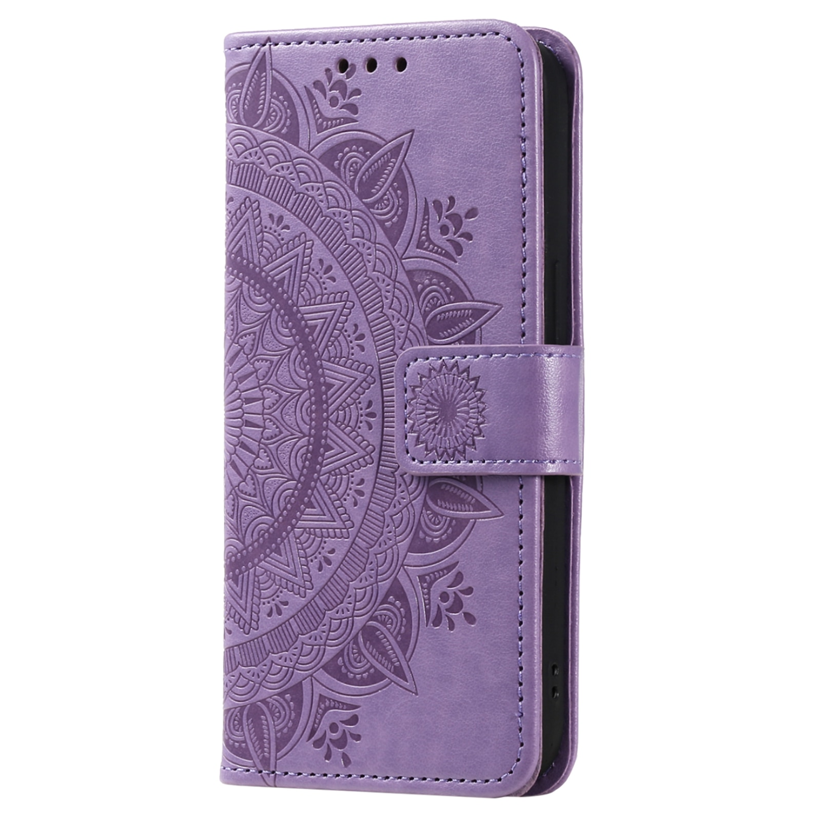 Samsung Galaxy S25 FE Leren Mandalahoesje Paars