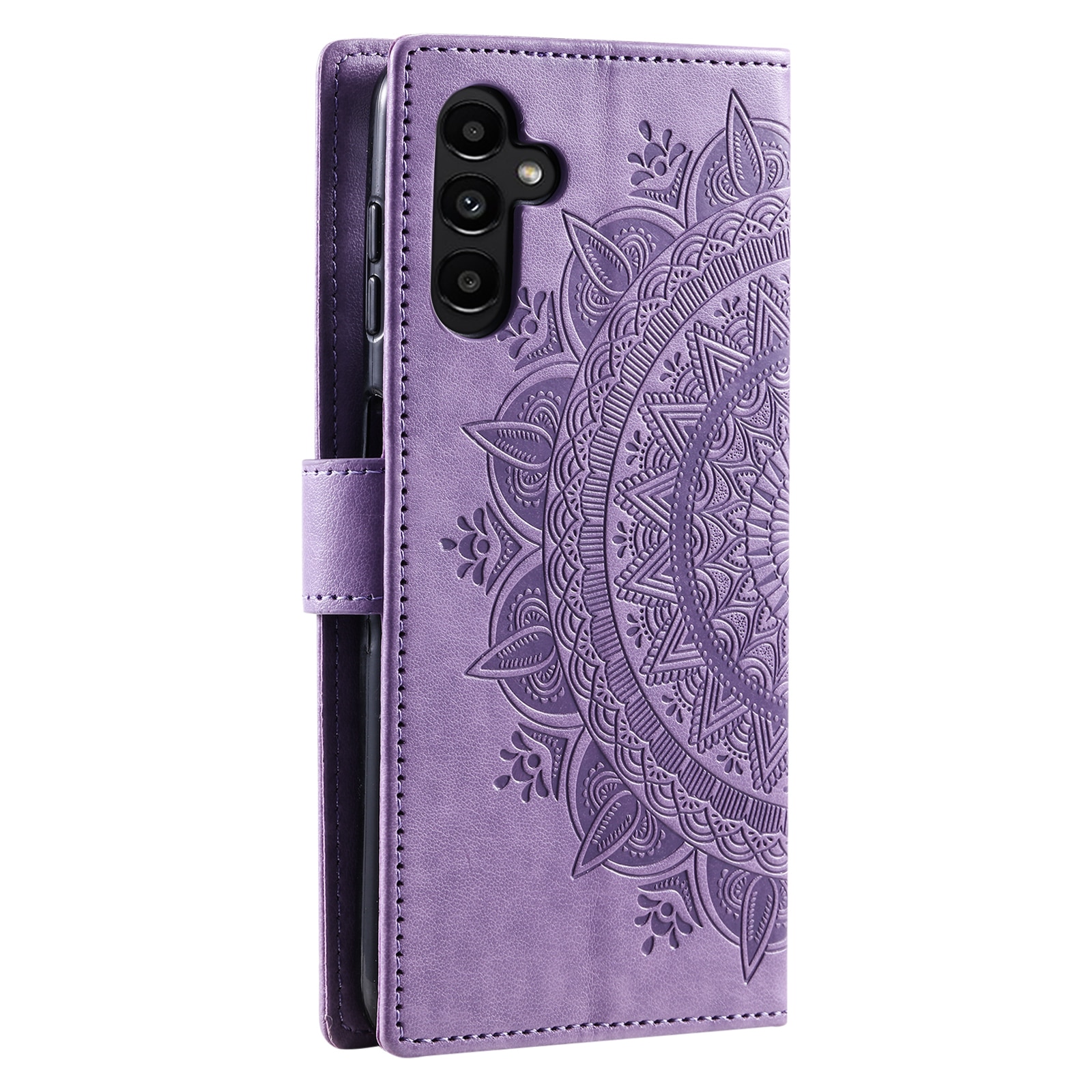 Samsung Galaxy S25 FE Leren Mandalahoesje Paars