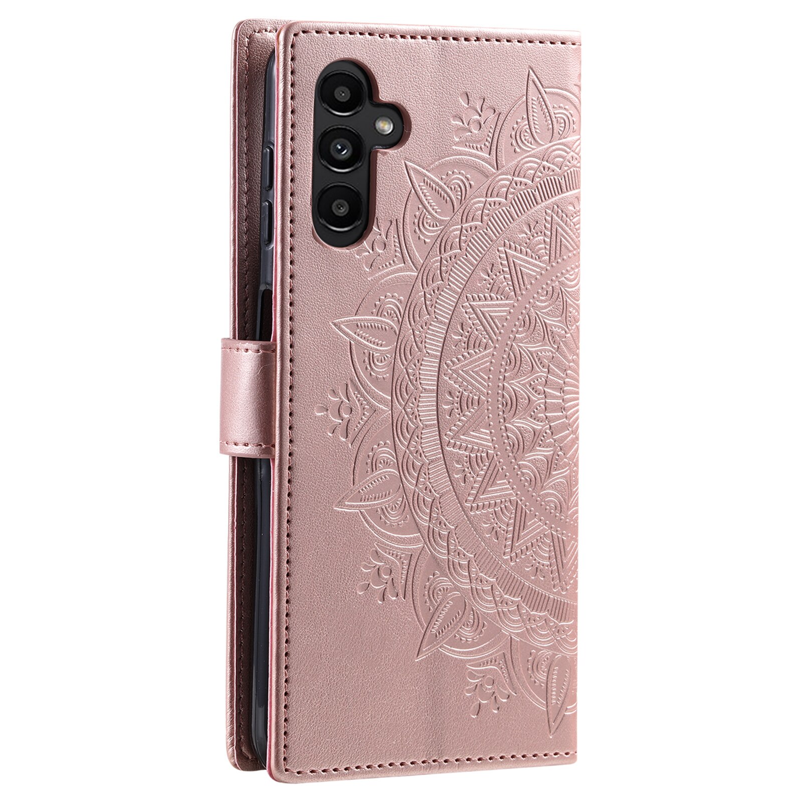Samsung Galaxy S25 FE Leren Mandalahoesje Rosé goud