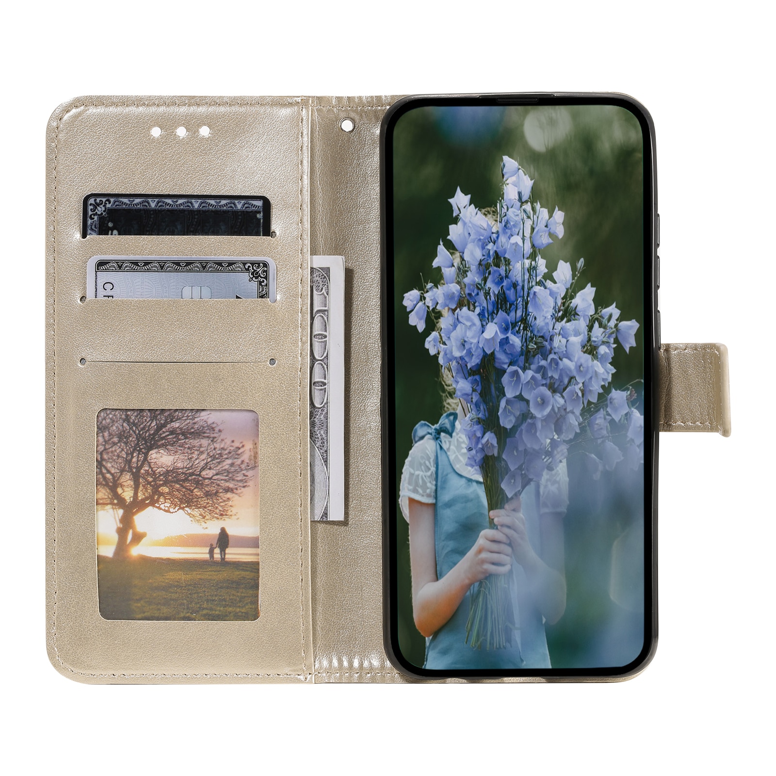 Samsung Galaxy S25 FE Leren Mandalahoesje Goud