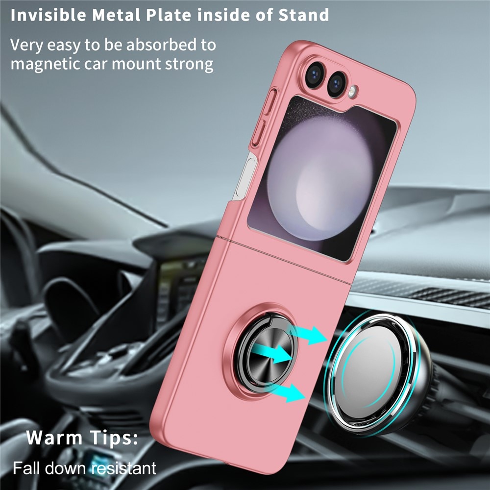 Samsung Galaxy Z Flip 7 Hoesje met magnetische ringhouder Roze