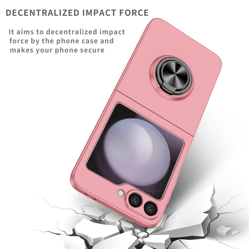 Samsung Galaxy Z Flip 7 Hoesje met magnetische ringhouder Roze