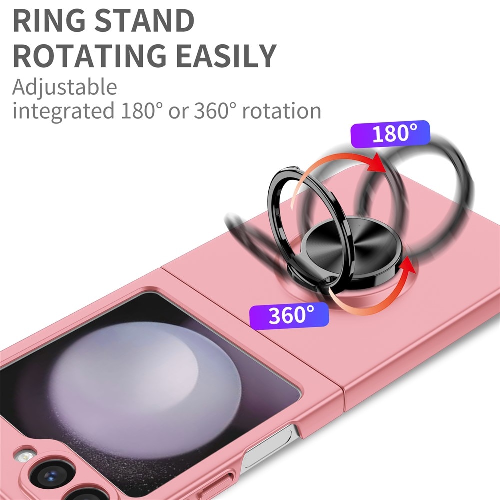 Samsung Galaxy Z Flip 7 Hoesje met magnetische ringhouder Roze