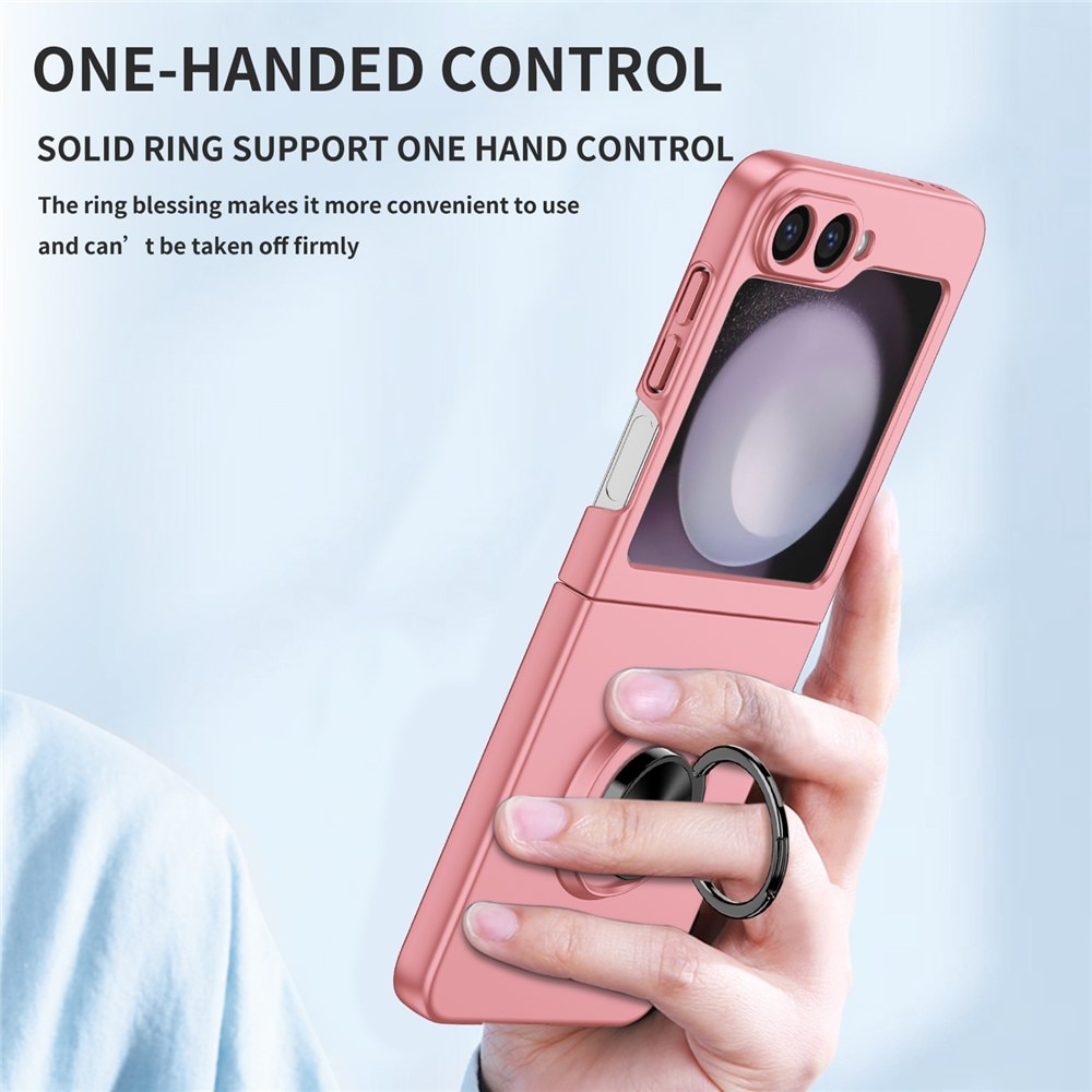 Samsung Galaxy Z Flip 7 Hoesje met magnetische ringhouder Roze