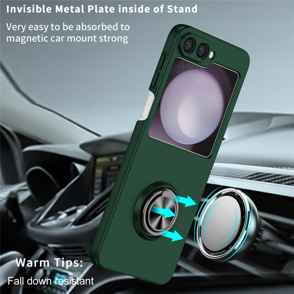 Samsung Galaxy Z Flip 7 Hoesje met magnetische ringhouder Groen