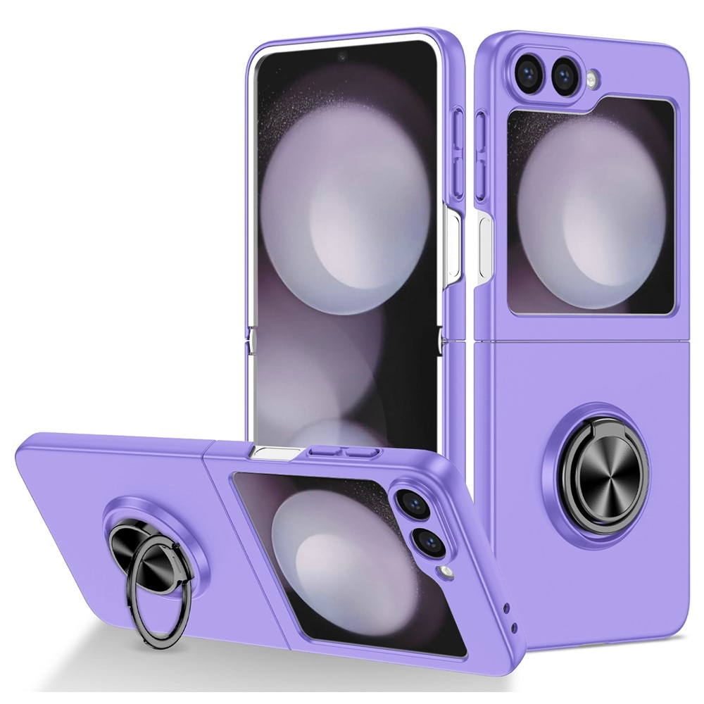 Samsung Galaxy Z Flip 7 Hoesje met magnetische ringhouder Paars