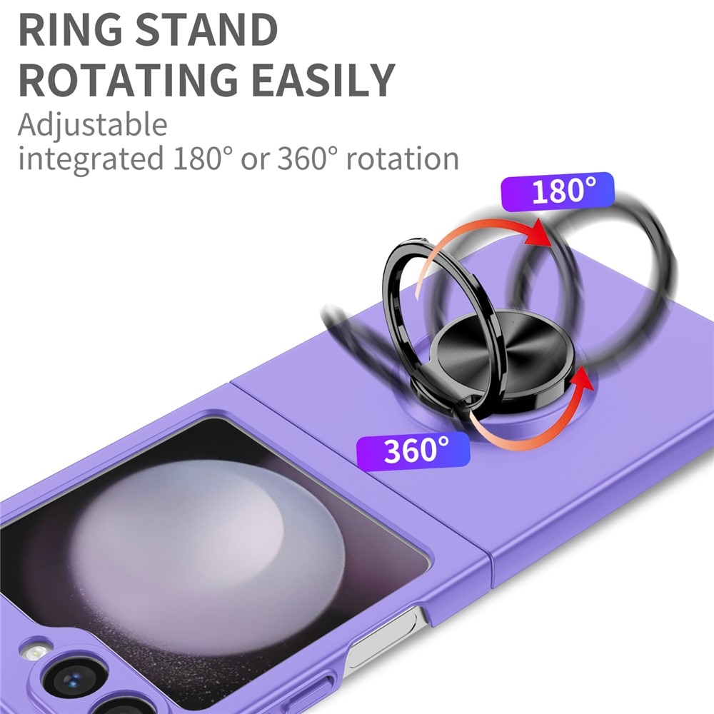 Samsung Galaxy Z Flip 7 Hoesje met magnetische ringhouder Paars