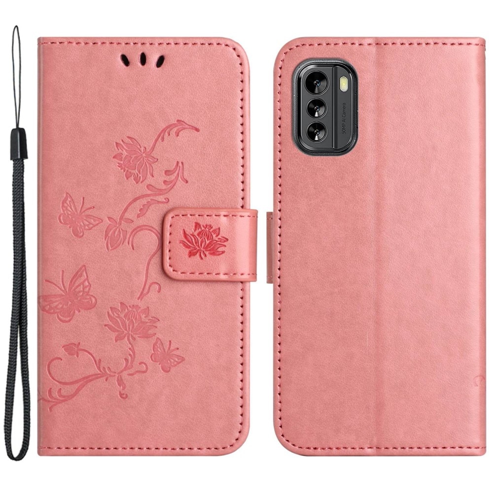  Nokia G60 Leren vlinderhoesje Roze