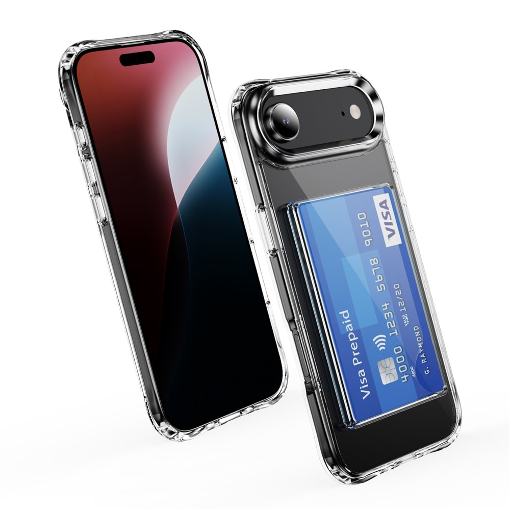 Hybridcase met Cardslot iPhone 17 Air Transparant