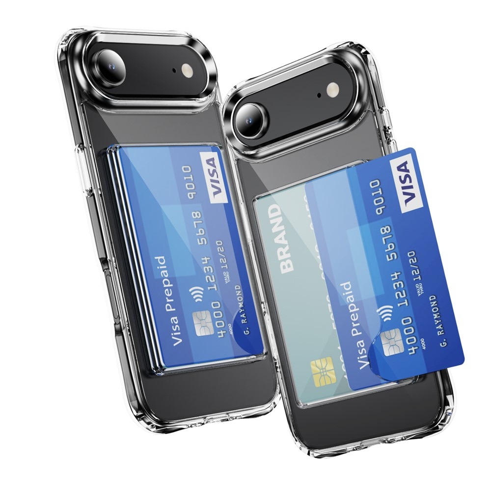 Hybridcase met Cardslot iPhone 17 Air Transparant
