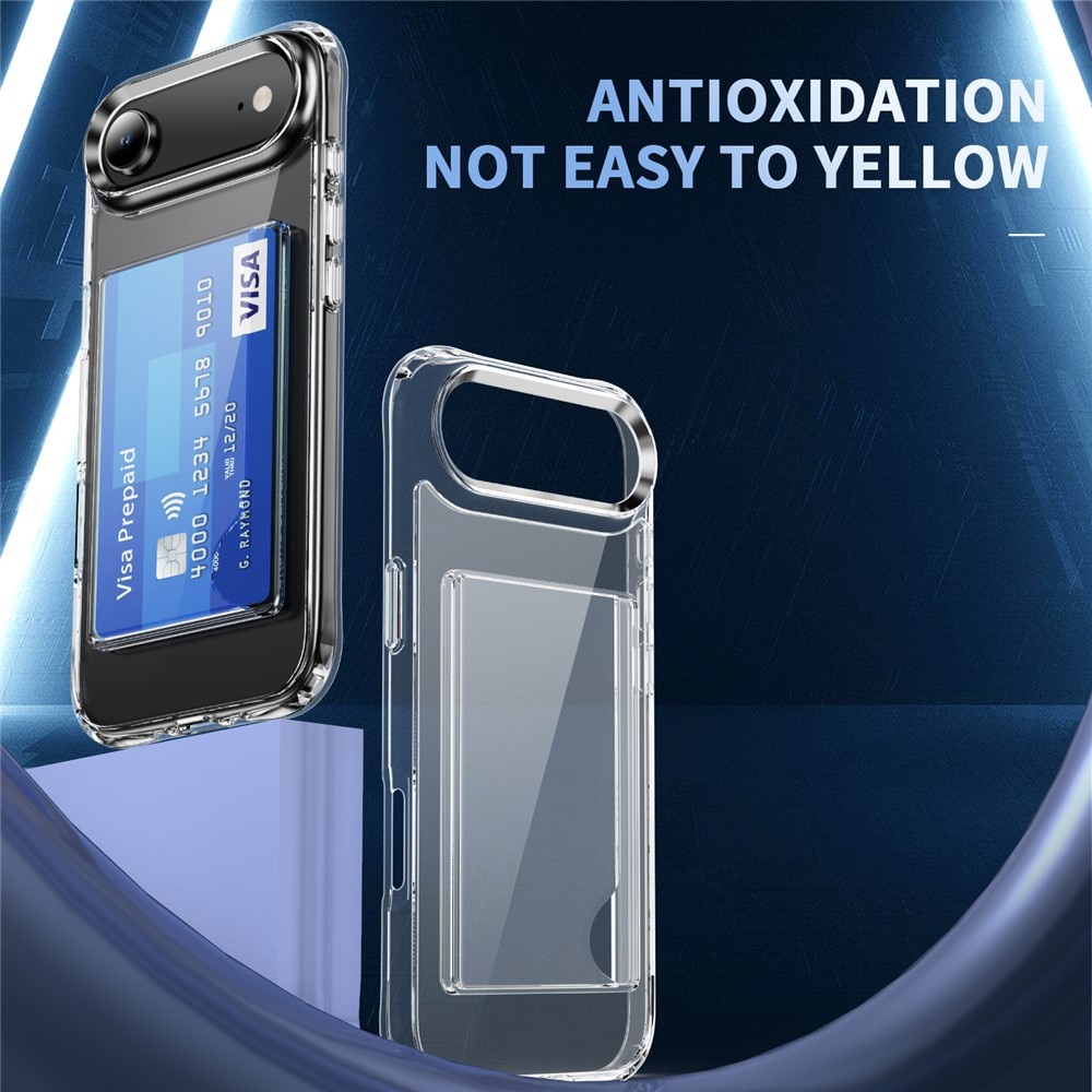 Hybridcase met Cardslot iPhone 17 Air Transparant