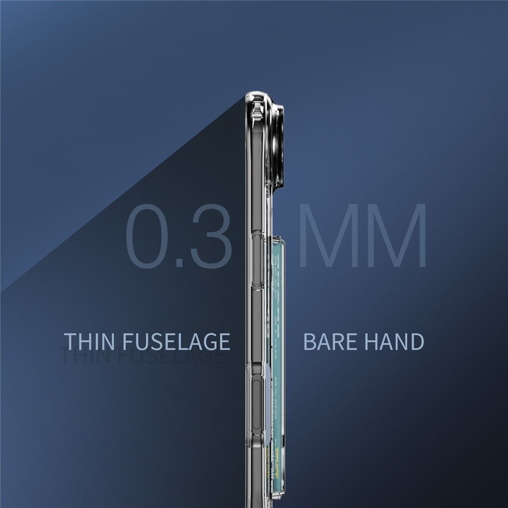 Hybridcase met Cardslot iPhone 17 Air Transparant