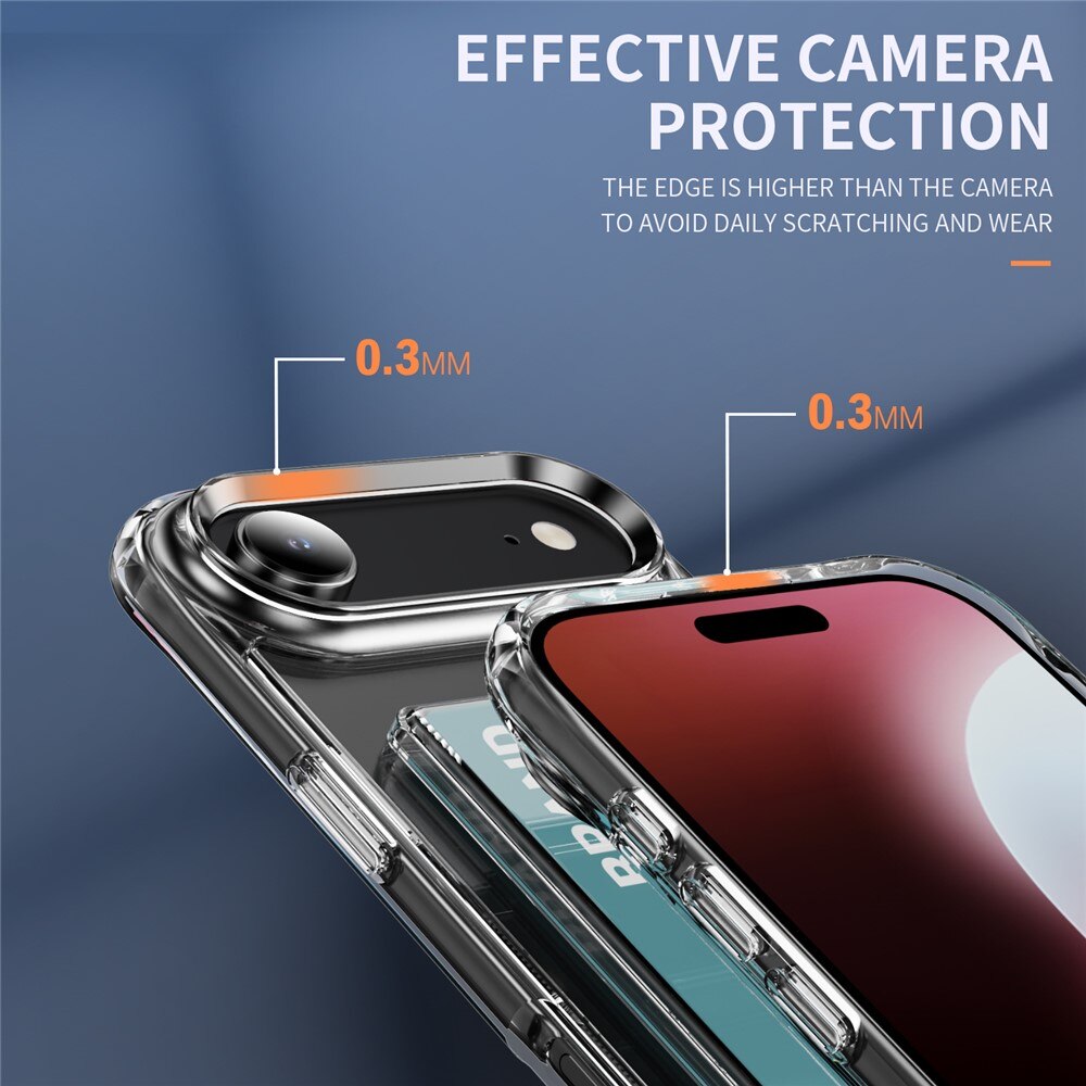 Hybridcase met Cardslot iPhone 17 Air Transparant