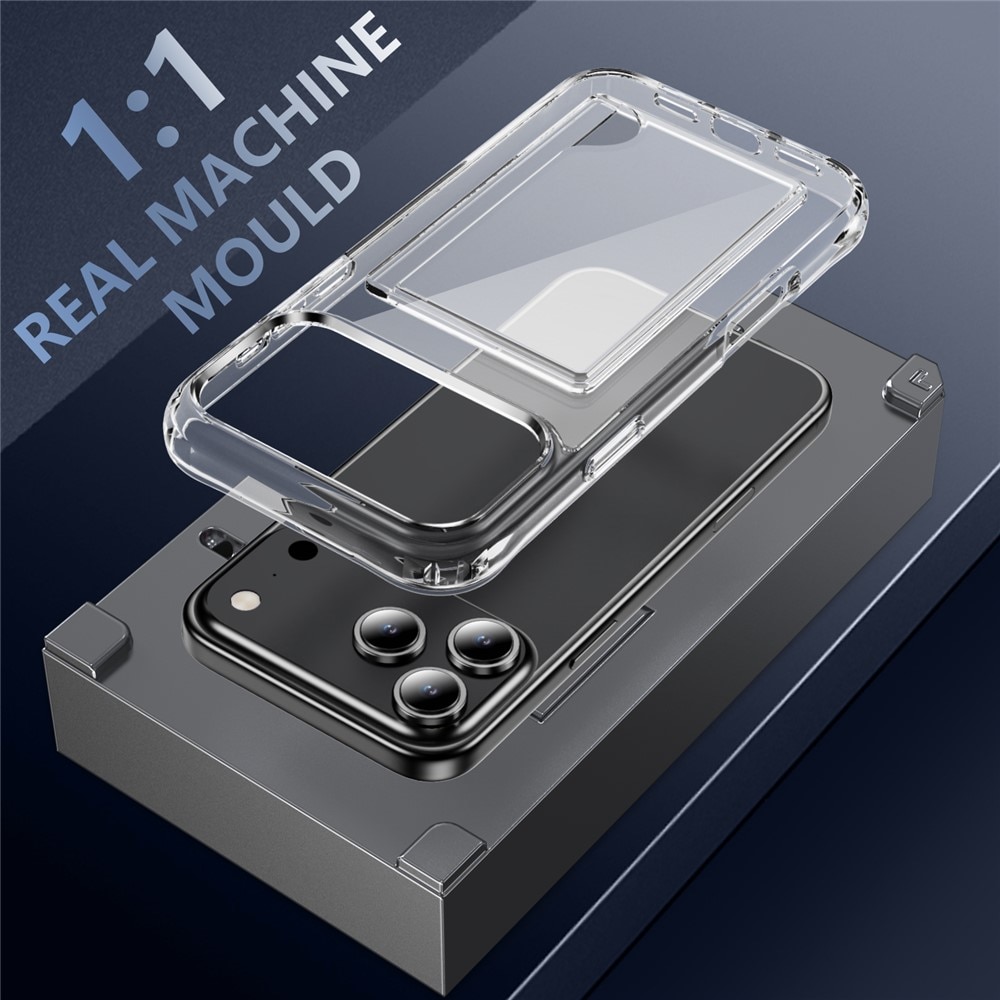 Hybridcase met Cardslot iPhone 17 Pro Transparant