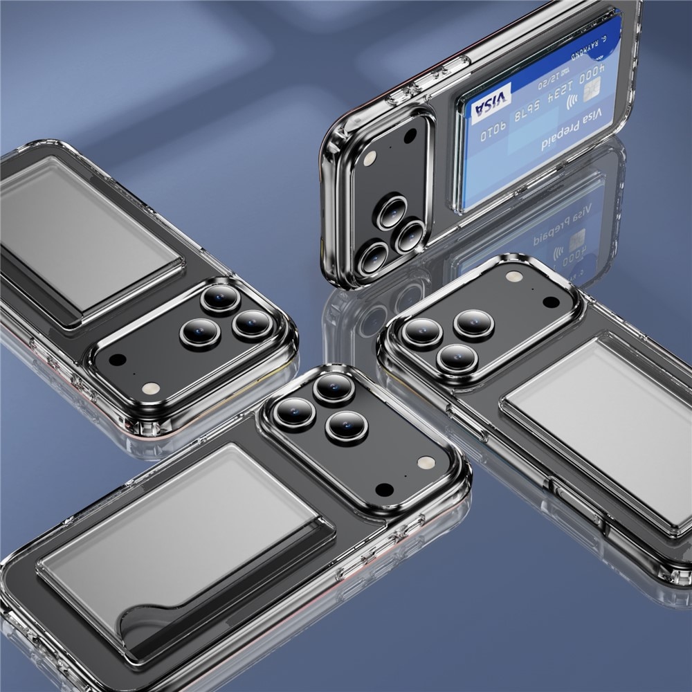 Hybridcase met Cardslot iPhone 17 Pro Transparant