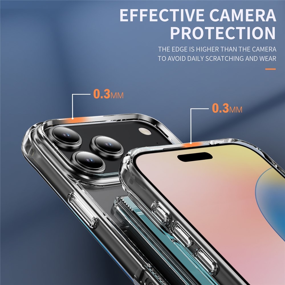 Hybridcase met Cardslot iPhone 17 Pro Max Transparant
