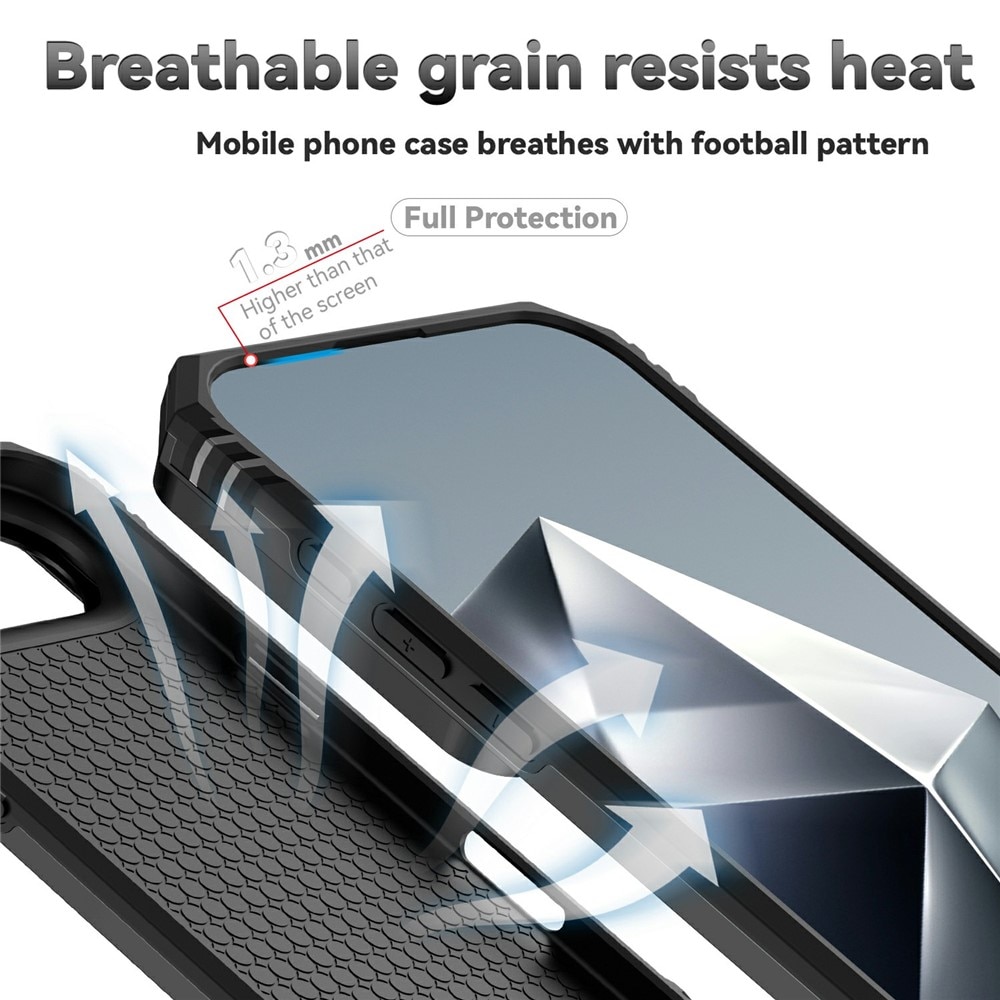 iPhone 17 Air Hybridcase Ring + Camera Protector Zwart