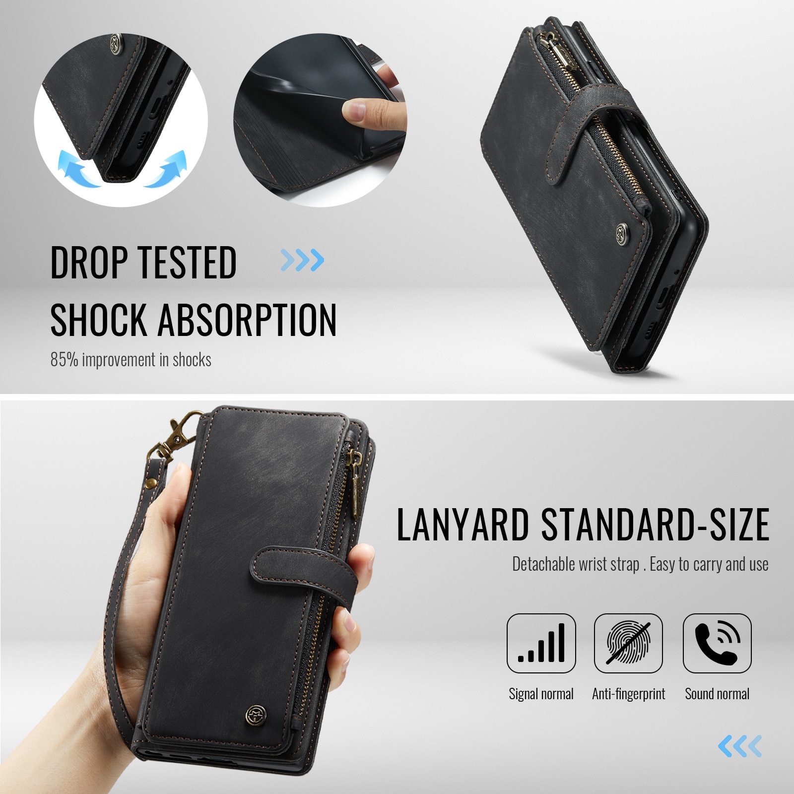 Bookcover hoesje Rits Google Pixel 10 Pro Zwart