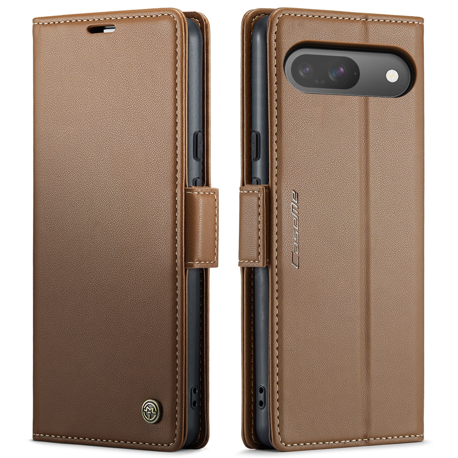 RFID blocking Slim Bookcover Hoesje Google Pixel 10 Pro Bruin