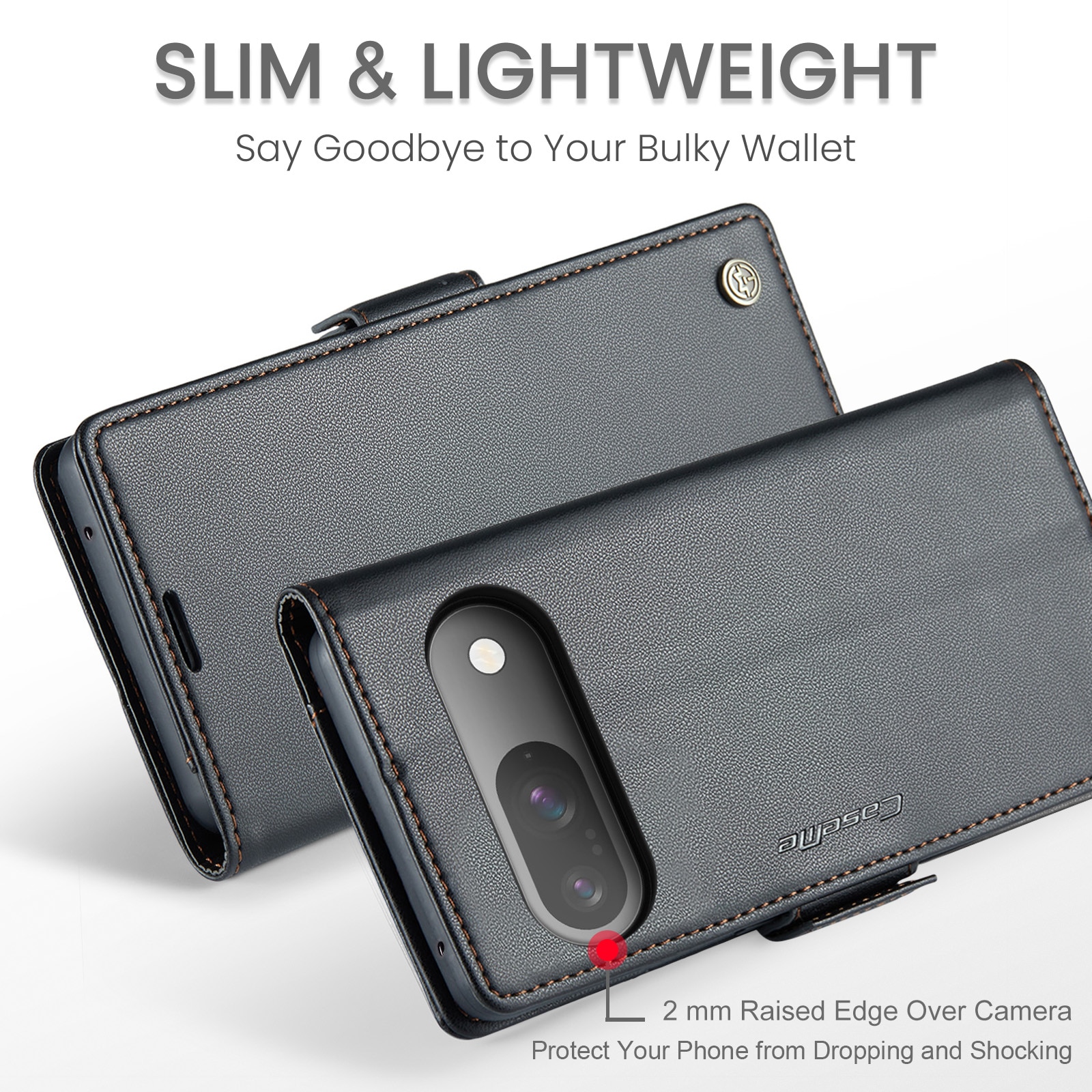 RFID blocking Slim Bookcover Hoesje Google Pixel 10 Pro Zwart