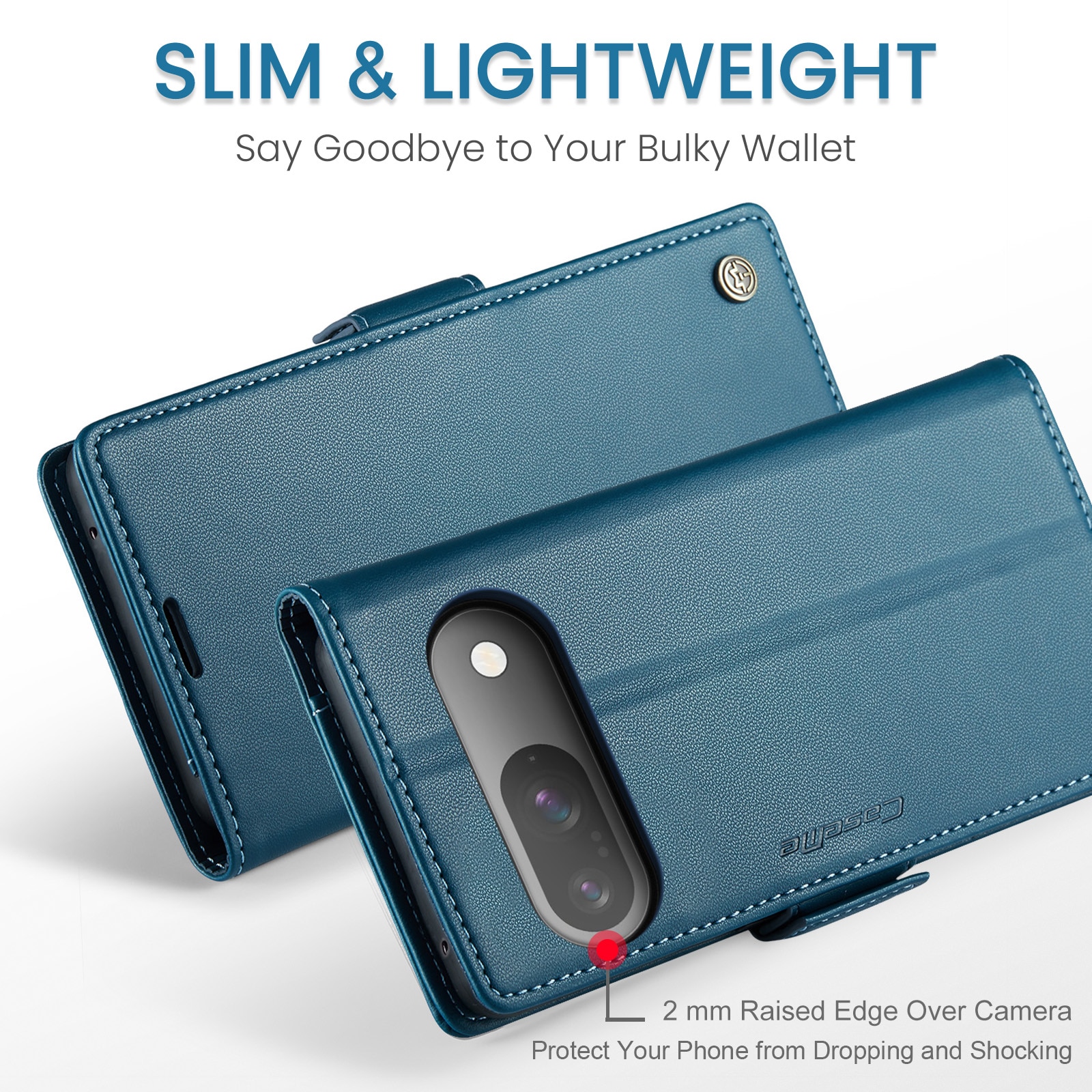 RFID blocking Slim Bookcover Hoesje Google Pixel 10 Pro Blauw