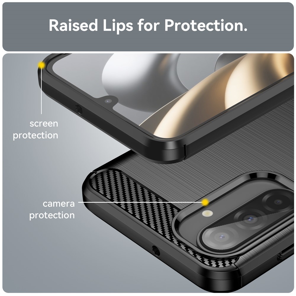 Hoesje TPU Brushed Samsung Galaxy A17 Zwart
