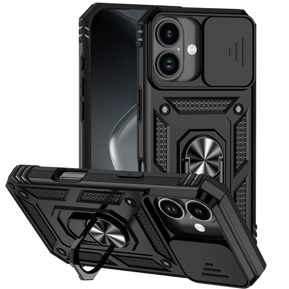 iPhone 17 Hybridcase Ring + Camera Protector Zwart